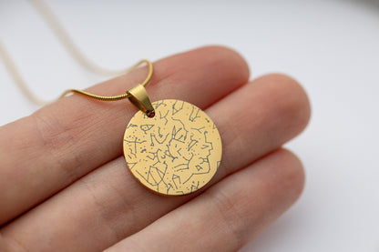 Personalized Star Map by Date Necklace with Gift for Wife, Custom Engraved Jewelry for Her, Anniversary or Birthday Gift for Women, RP.2
