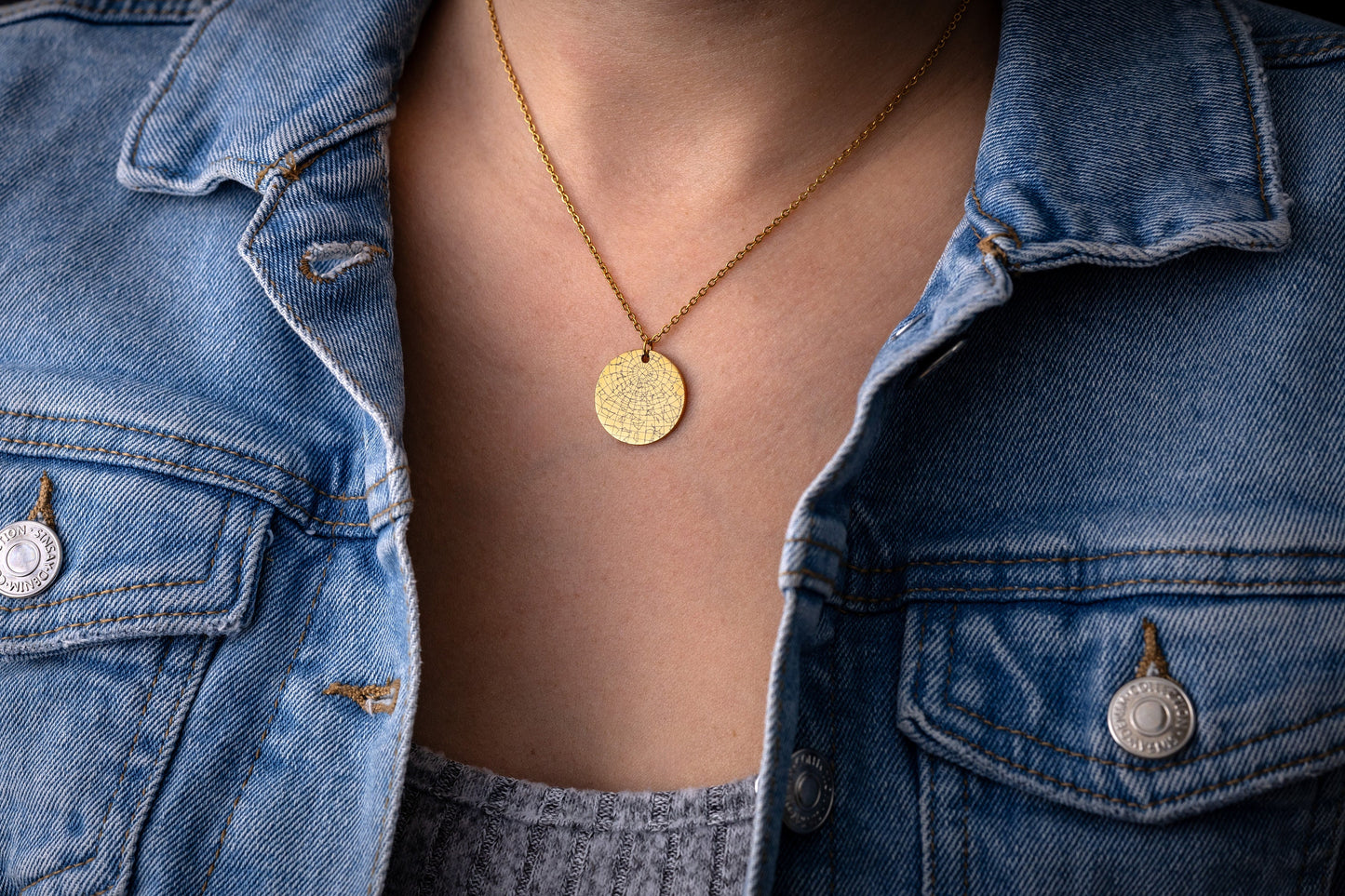 Personalized Star Map Necklace, Engraved Custom Gift for Her, Birthday Gift for Women, Wedding Anniversary Gift for Wife, KP.10