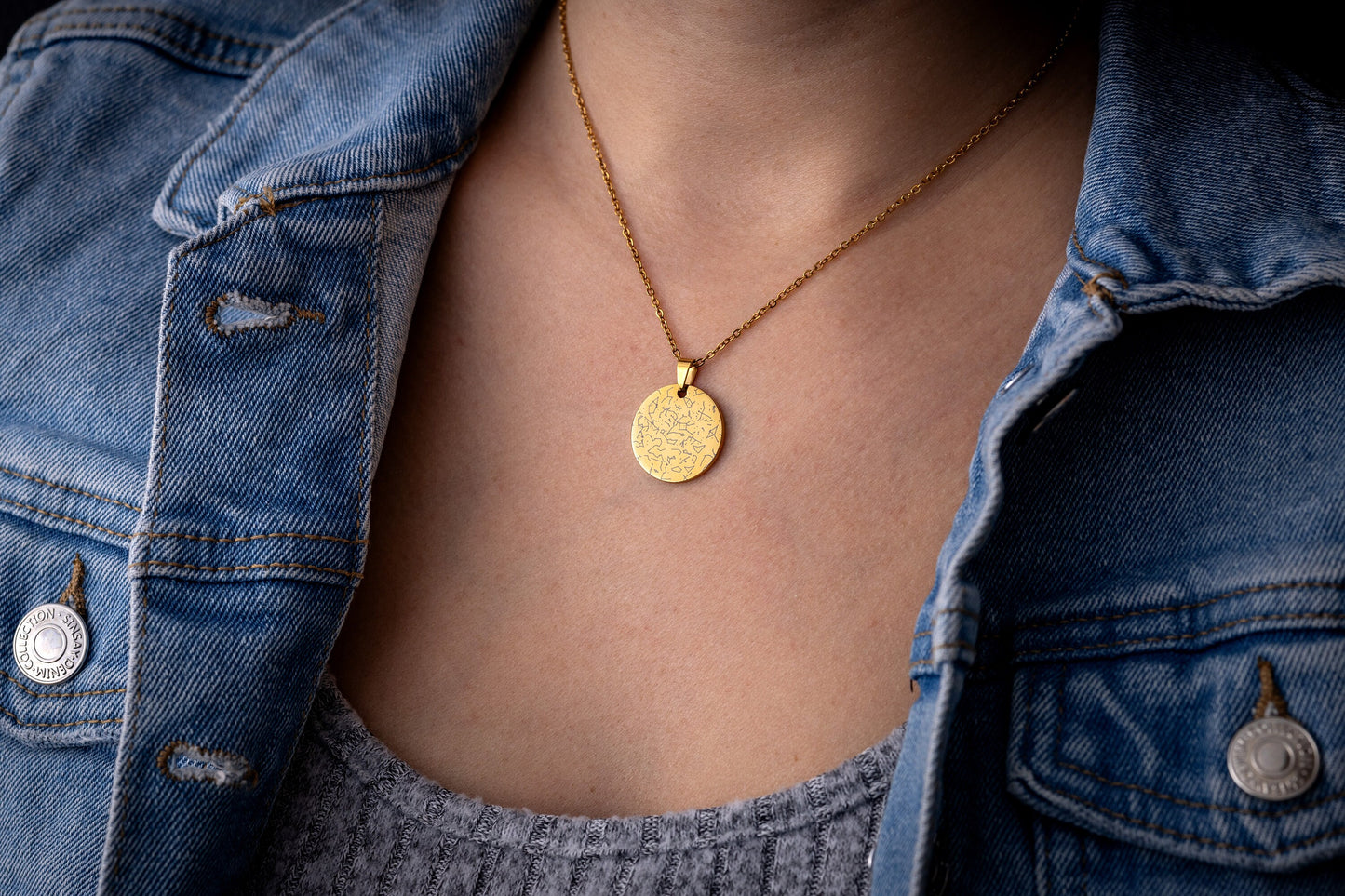 Star Map By Date Necklace, Custom Engraved Star Chart Jewelry, Personalized Night Sky Pendant, Anniversary For Women, Birthday Gift, KP.4