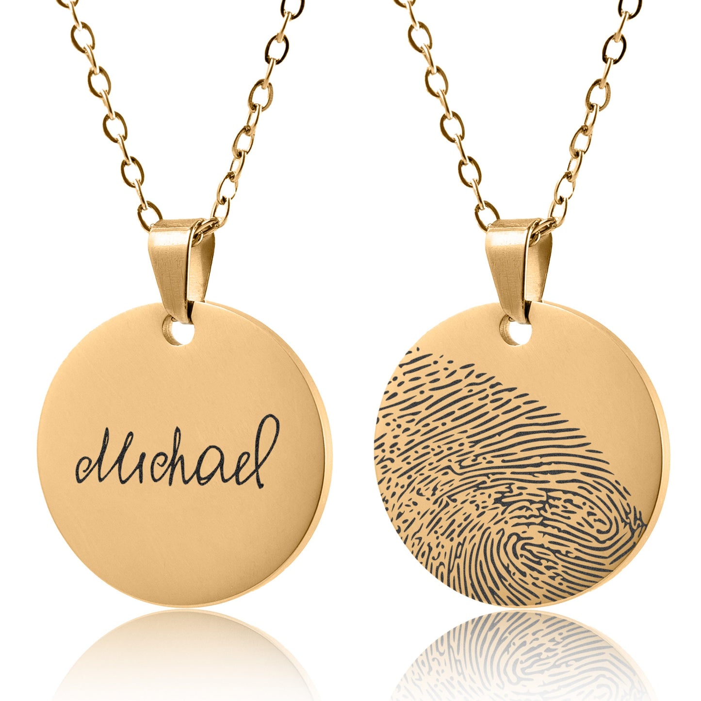 Fingerprint Necklace with Handwriting, Custom Memorial Jewelry, Thumbprint Keepsake, Bereavement Gifts, Personalized Grief Gift, KP.2