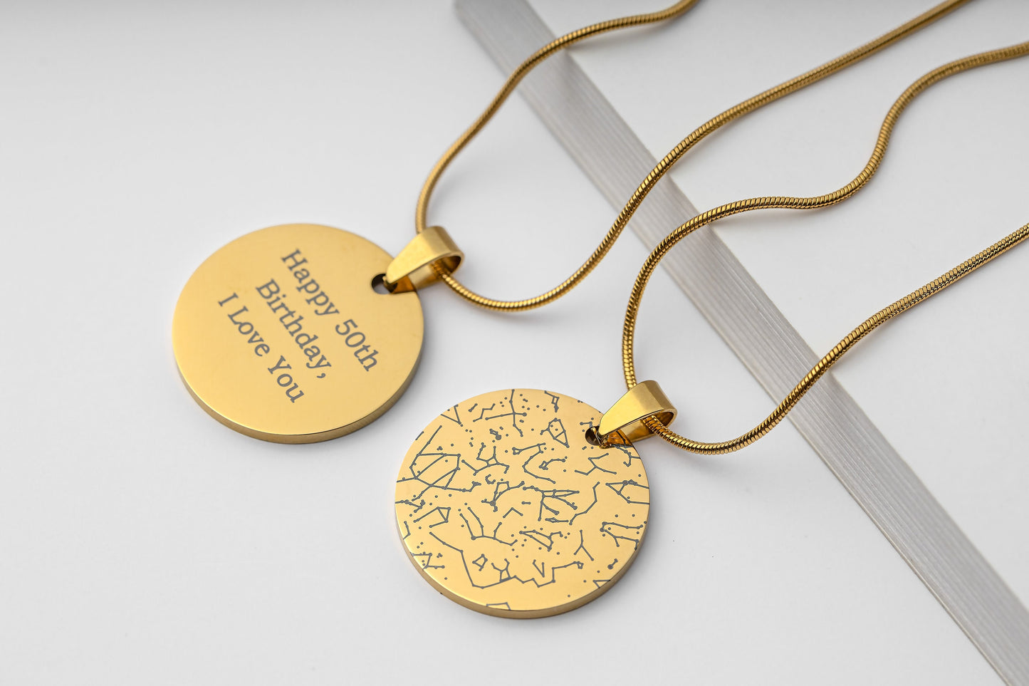 Personalized Star Map by Date Necklace with Gift for Wife, Custom Engraved Jewelry for Her, Anniversary or Birthday Gift for Women, RP.2