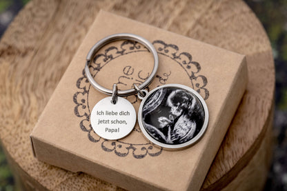 Pregnancy Gift Ultrasound Baby Photo Keychain, New Dad Gift, Fathers Day Gifts, Personalized Gift, Mothers Day Gift, First Time Mom, C.2