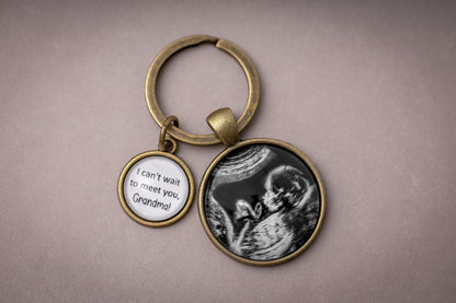 Personalized Ultrasound Photo Keychain, Pregnancy Gifts, Custom Daddy Keychain, Ultrasound Gifts, Mothers Day Gift, Father, New Dad, C.1