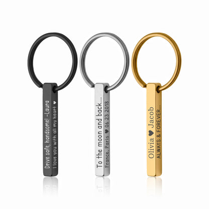 Actual Fingerprint Keychain With Handwriting, Loss Of Father, Engraved Custom Keyring, Memorial Grief Gift, Personalized Keepsake Gift, C.2