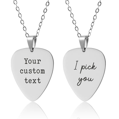 Gift For Boyfriend Custom Guitar Pick Necklace, Personalized Musician Gift for Guitarist, Music Lover Jewelry, Unique Handmade Gift, KP.2