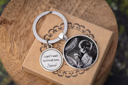 Personalized Ultrasound Photo Keychain, Pregnancy Gifts, Custom Daddy Keychain, Ultrasound Gifts, Mothers Day Gift, Father, New Dad, C.1