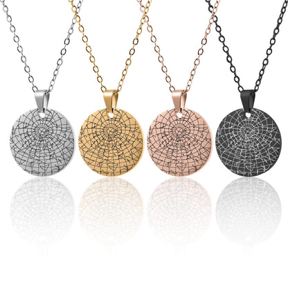 Personalized Star Map Necklace - Custom Night Sky Constellation Pendant by Date & Location - Celestial Anniversary or Birthday Gift, KP.4