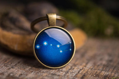 Ursa Major Keychain, Great Bear Constellation Keyring, Big Dipper Key Holder, Gift for Men, Boyfriend Gift, Husband Gift, Gift For Him, C.1