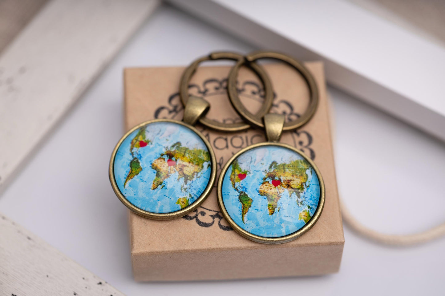 Personalized Long Distance Relationship Gift Keychain, Boyfriend Girlfriend Birthday Gift, Gift For Women, Friendship Best Friend Gift, C.1
