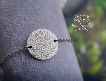 Custom Star Map Bracelet by Date, Star Map Jewelry, Birthday Gift for Her, Anniversary Gift for Women, Personalized Wedding Gift, AP.1