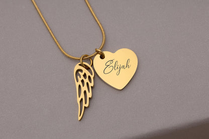 Keepsake Necklace With Angel Wing, Remembrance Gift, Memorial Gift, Grief Gift For A Girl, Sympathy Gift, Loss Of Mother, Loved One, C.2