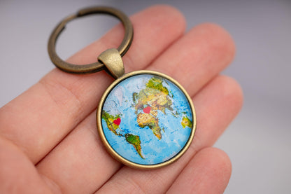 Personalized Long Distance Relationship Gift Keychain, Boyfriend Girlfriend Birthday Gift, Gift For Women, Friendship Best Friend Gift, C.1