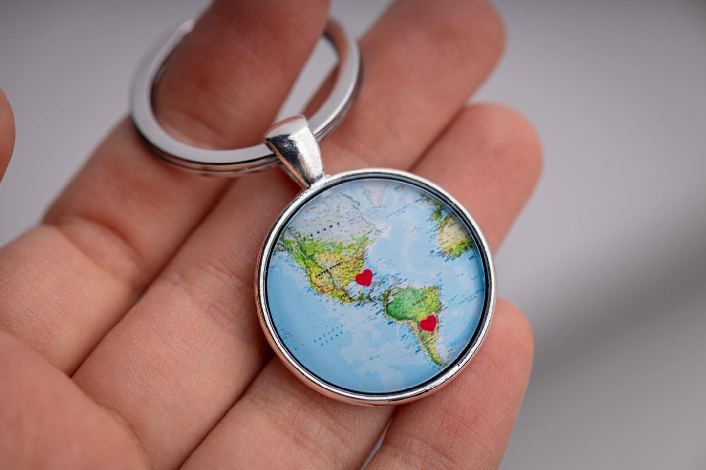 Personalized Long Distance Relationship Gift Keychain, Boyfriend Girlfriend Birthday Gift, Gift For Women, Friendship Best Friend Gift, C.1