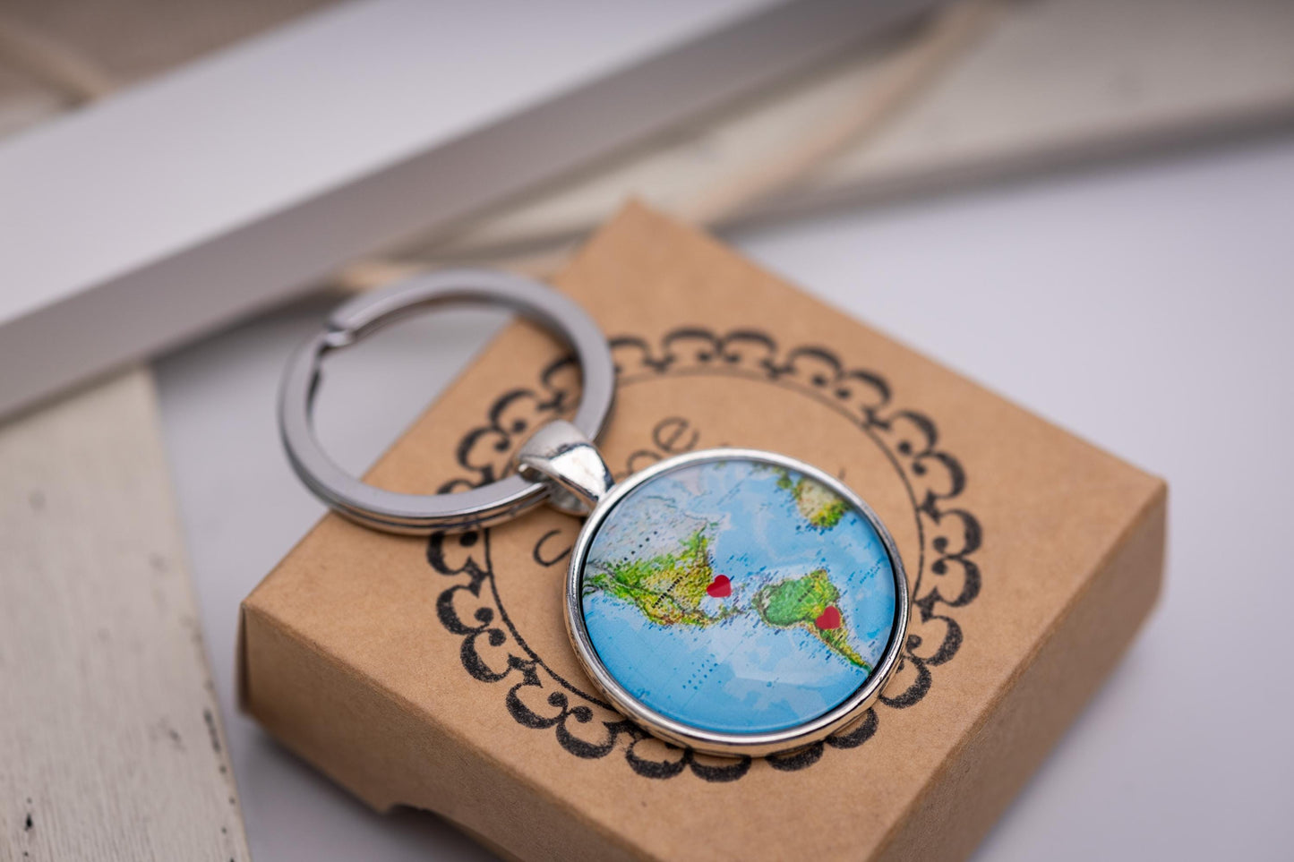 Personalized Long Distance Relationship Gift Keychain, Boyfriend Girlfriend Birthday Gift, Gift For Women, Friendship Best Friend Gift, C.1
