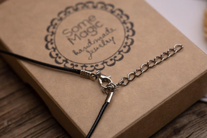 Fingerprint Necklace with Handwritten Message, Pendant With Cord For Him, Custom Memorial Grief Gift For Men, Personalized Keepsake, C.2