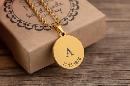 Custom Moon Phase Necklace with Twisted Chain, Birthday Gift for Mom, Personalized Jewelry Gift for Women, Anniversary Gift for Her, RP.1