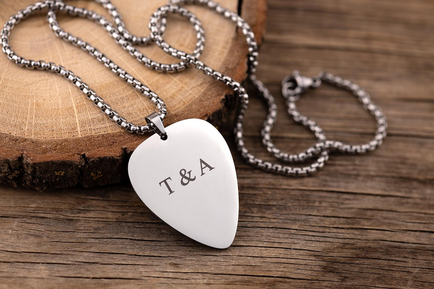 Custom Engraved Guitar Pick Necklace for Boyfriend or Girlfriend, Personalized Song Lyrics Gift for Musician or Music Lover Gift, KP.2/C.2
