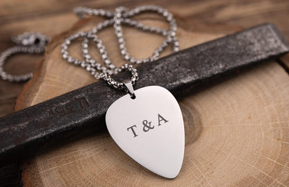 Guitar Necklace with Custom Song Lyrics, Personalized Pick, Engraved Gift for Musician or Music Lover, Gift For Boyfriend or Girlfriend, C.2
