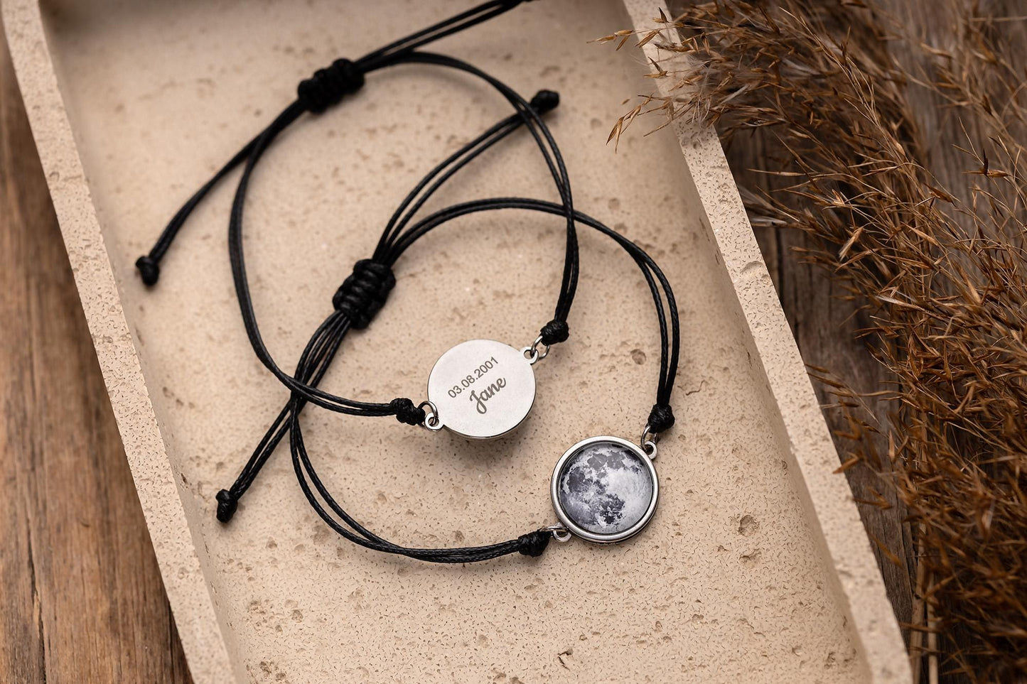 Custom Moon Phase Bracelet For Him With Engraving On The Back, Personalized Birthday  Gift For Him, Anniversary Jewelry For Boyfriend, RP.1
