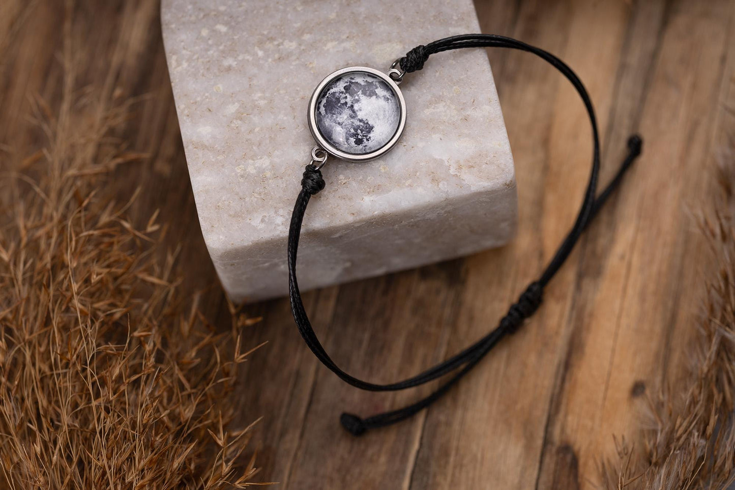 Moon Phase Bracelet For Men, Engraving On The Back Side, Personalized Birthday Gift For Him, Custom Anniversary Jewelry For Boyfriend, RP.1