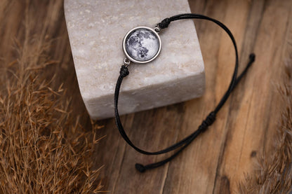 Moon Phase Bracelet For Men, Engraving On The Back Side, Personalized Birthday Gift For Him, Custom Anniversary Jewelry For Boyfriend, RP.1
