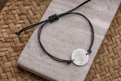Personalized Star Map Cord Bracelet by Date and Place, Custom Star Map Jewelry, Birthday Gift for Men, Anniversary Gift for Boyfriend, C.2