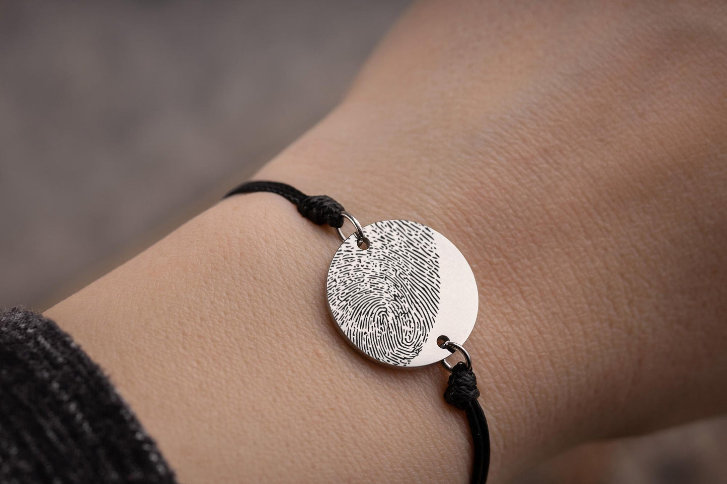 Actual Fingerprint Memorial Bracelet for Men or Women, Personalized Grief Gift with Handwriting, Loss of Father Keepsake for Him or Her, C.2