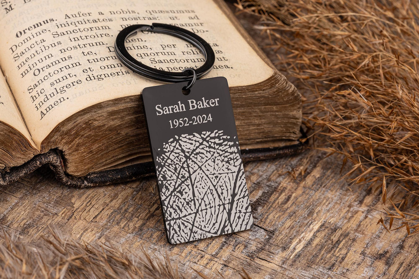 Memorial Keychain With Actual Fingerprint, Custom Sympathy Gift, Big Size Keyring, Loss Of Mom, Loss Of Dad, Personalized Keepsake, C.2