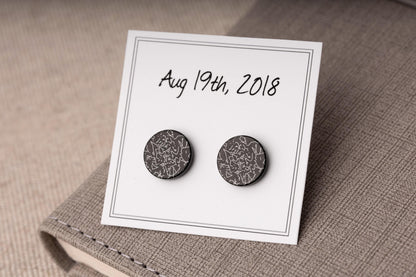 Custom Star Map from Your Special Date Stud Earrings, Night Sky Earrings, Personalized Birthday Gift for Women, Jewelry with Stars, AU.2