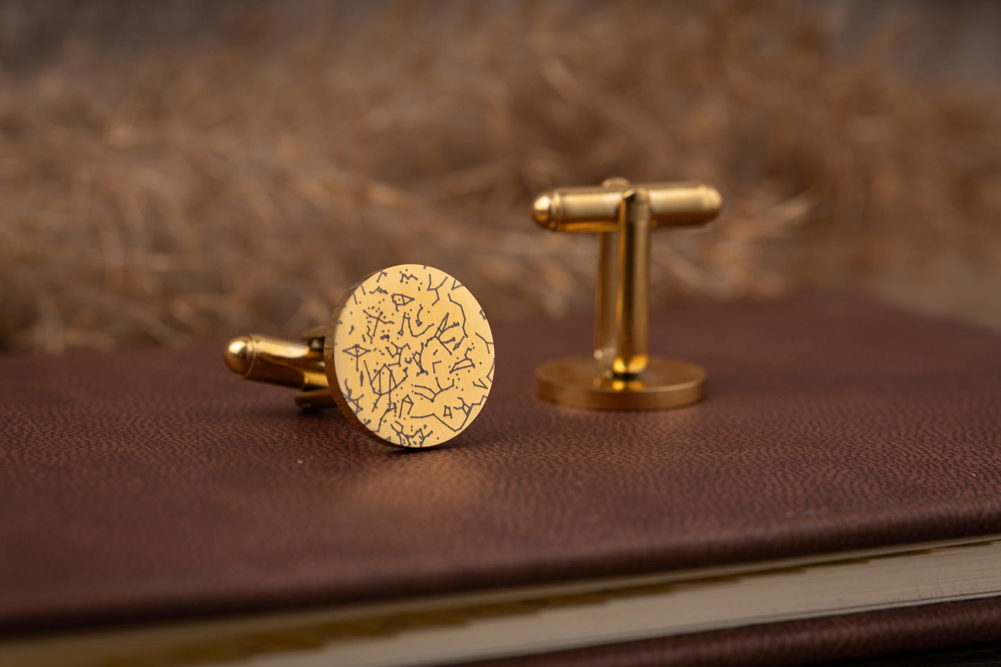 Unique Star Map by Date Cufflinks, Personalized Jewelry for Men, Custom Engraved Night Sky Husband Wedding Gift, Birthday Gift for Him, RP.2