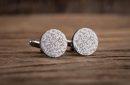 Unique Star Map by Date Cufflinks, Personalized Jewelry for Men, Custom Engraved Night Sky Husband Wedding Gift, Birthday Gift for Him, RP.2