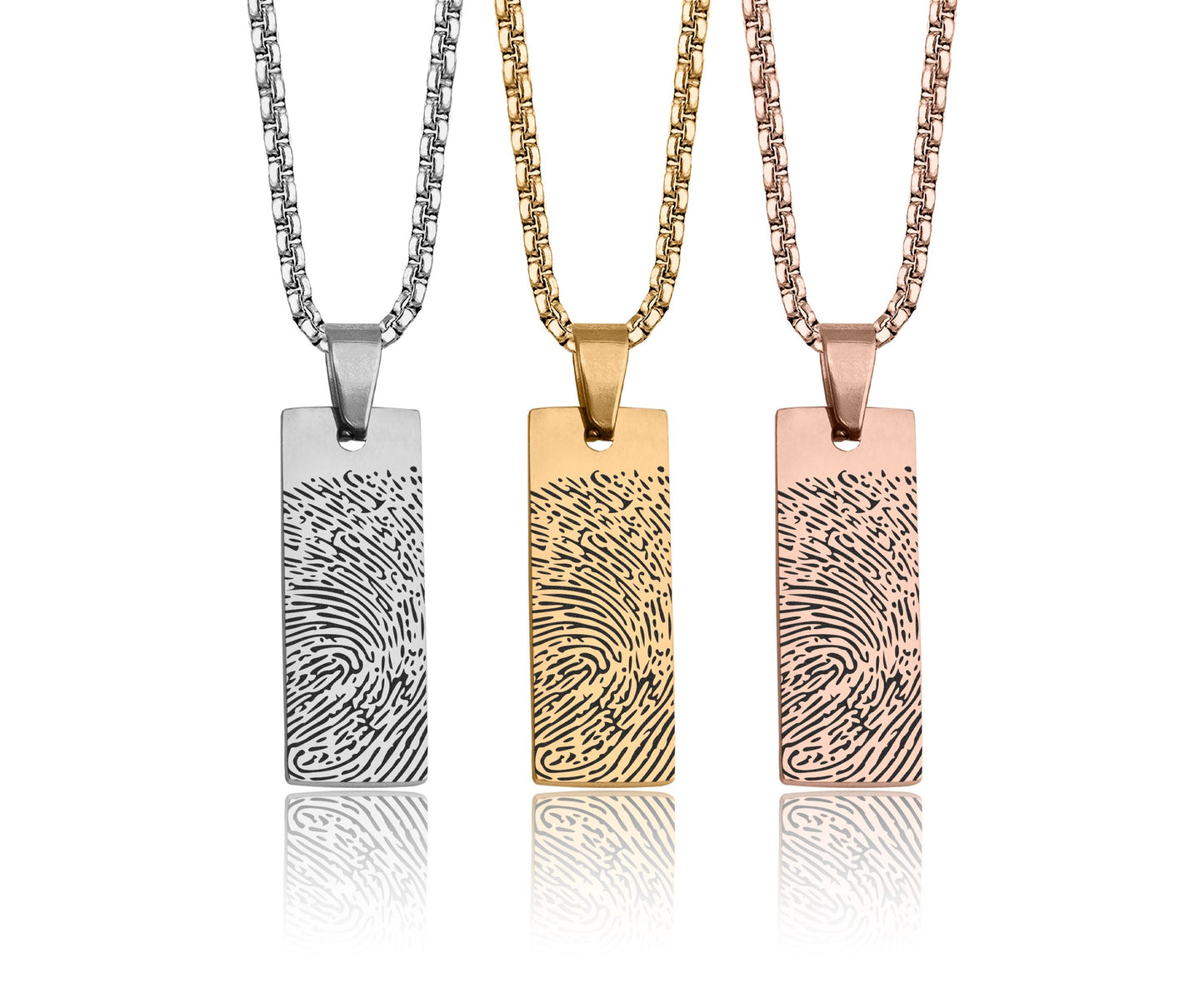 Fingerprint Memorial Necklace for Men or Women, Keepsake Pendant for Him or Her, Grief Gift, Loss of Mother or Father, Dad or Mom, KP.2/C.2