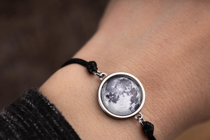 Custom Moon Phase Bracelet For Him With Engraving On The Back, Personalized Birthday  Gift For Him, Anniversary Jewelry For Boyfriend, RP.1