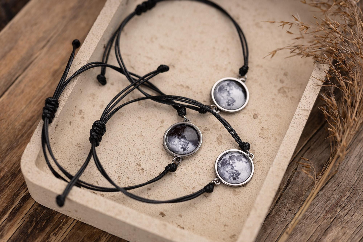 Moon Phase Bracelet For Men, Engraving On The Back Side, Personalized Birthday Gift For Him, Custom Anniversary Jewelry For Boyfriend, RP.1