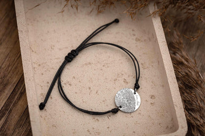 Actual Fingerprint Memorial Bracelet for Men or Women, Personalized Grief Gift with Handwriting, Loss of Father Keepsake for Him or Her, C.2