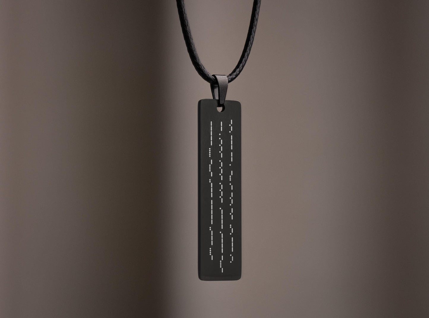 Custom Morse Code Necklace for Men, Birthday Gift for Boyfriend, Personalized Fathers Day Gift for Dad, Message Pendant for Him, KP.2/C.2