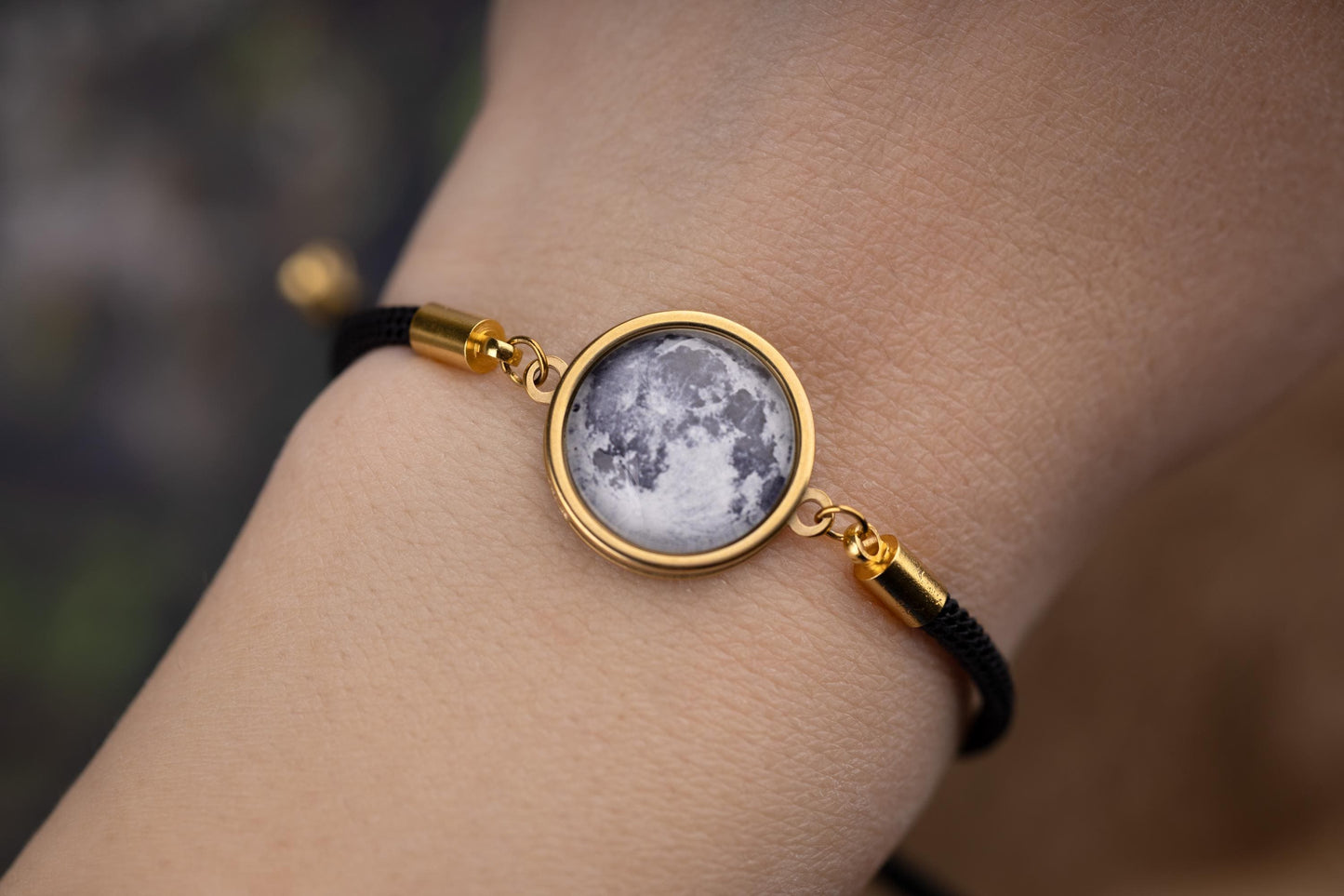 Personalized Moon Phase By Date Bracelet With Optional Custom Back Engraving - Birthday or Anniversary Gift For Girlfriend or Boyfriend RP.1