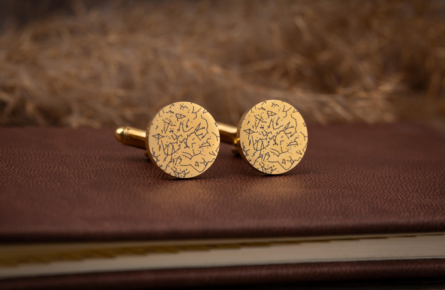 Unique Star Map by Date Cufflinks, Personalized Jewelry for Men, Custom Engraved Night Sky Husband Wedding Gift, Birthday Gift for Him, RP.2