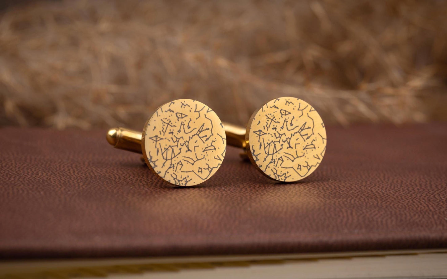 Custom Star Map Cufflinks, Personalized Jewelry for Men, Unique Night Sky by Date and Place Husband Wedding Birthday Gift for Him, RP.2