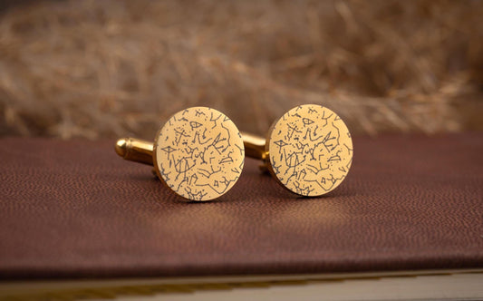 Custom Star Map Cufflinks, Personalized Jewelry for Men, Unique Night Sky by Date and Place Husband Wedding Birthday Gift for Him, RP.2