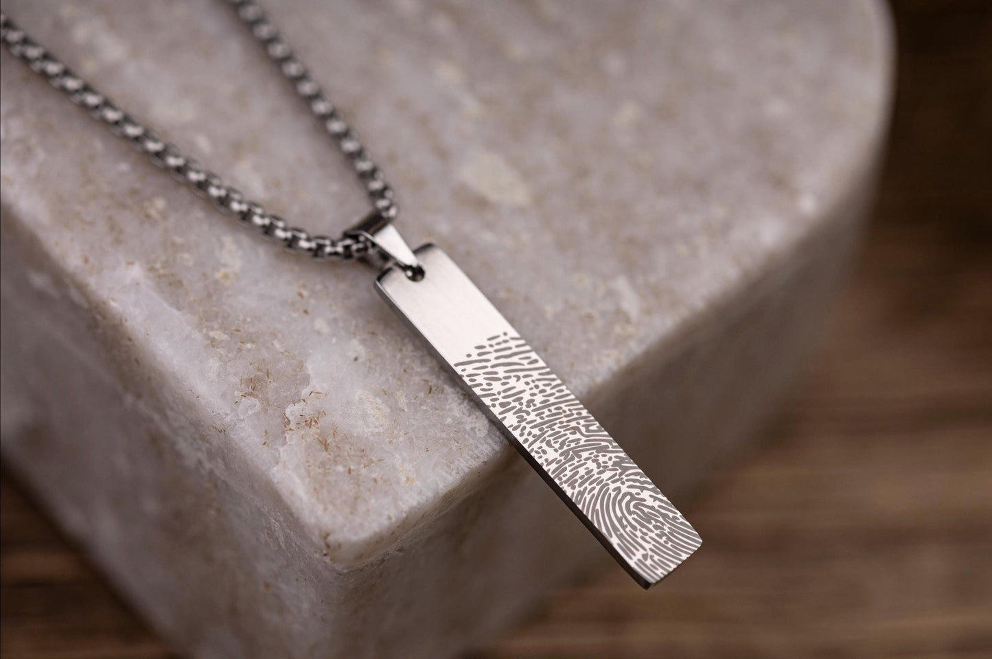 Bereavement Gift with Fingerprint and Handwriting, Personalized Memorial Necklace Keepsake Gift for Him or Her, Loss of Father or Mother C.2