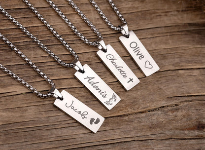 Child Loss Memorial Necklace For Dad, Men Keepsake Necklace, Loss Of Baby Sympathy Gift, Father Grief Gift, Miscarriage Gift For Him, C.2