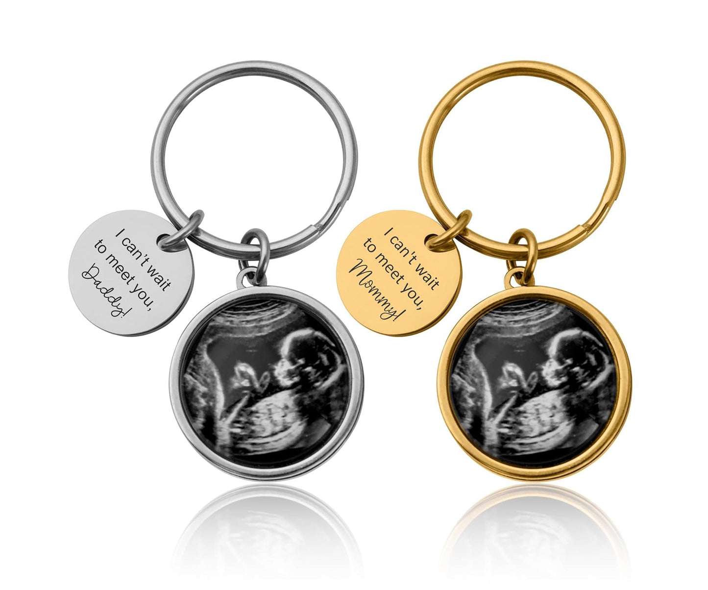 Personalized Ultrasound Keychain For First Time Daddy To Be, Baby Scan Sonogram Picture Photo Keyring, Pregnancy Father To Be Gift, C.1