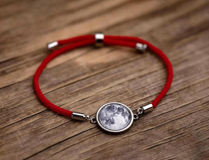 Personalized Moon Phase By Date Bracelet With Optional Custom Back Engraving - Birthday or Anniversary Gift For Girlfriend or Boyfriend RP.1