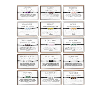 Clear Quartz Cord Bracelet - Adjustable Healing Crystal Jewelry for Clarity, Energy & Balance - Natural Gemstone Gift for Him or Her, MGM