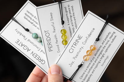 Clear Quartz Cord Bracelet - Adjustable Healing Crystal Jewelry for Clarity, Energy & Balance - Natural Gemstone Gift for Him or Her, MGM