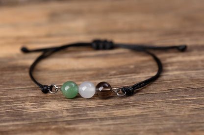 Wellness & Health Bracelet - Natural Crystal Adjustable Cord Bracelet for Vitality, Strength, Holistic Support, Recovery, Get Well Gift CGM