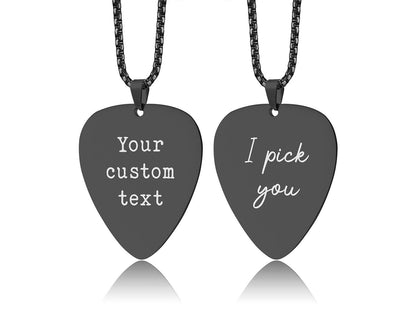 Custom Guitar Pick Necklace, Gift For Boyfriend, Girlfriend, Personalized Gift For Guitarist, Musician, Music Lover Gift Jewelry, C.2