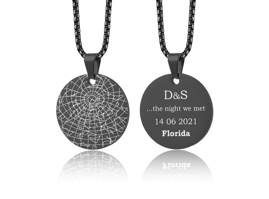 Custom Star Map Necklace, Special Date Jewelry Gift, Personalized Night Sky Pendant, Birthday or Anniversary Gift For Men or Women, RP.2