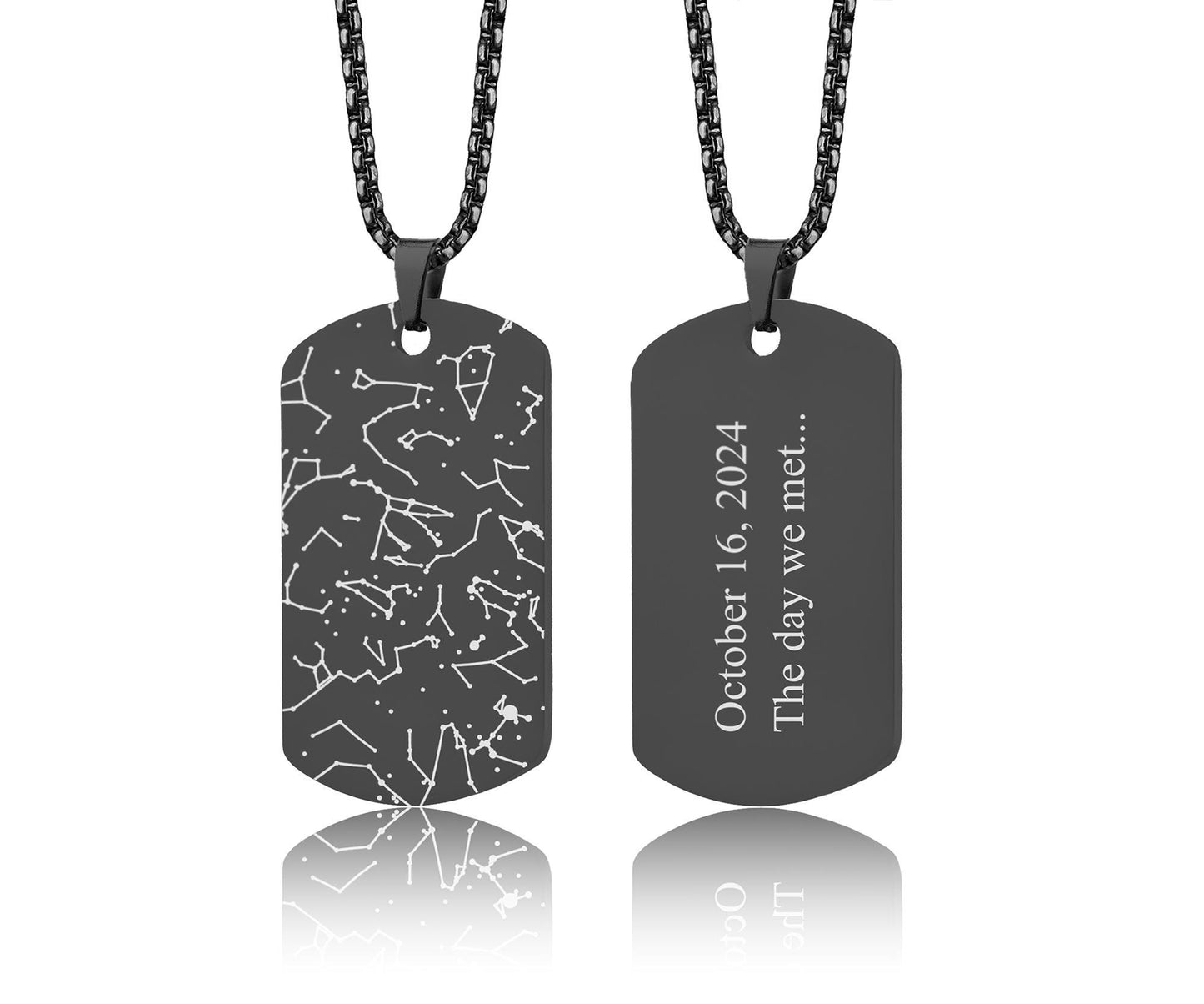 Personalized Special Day Keepsake Gift - Star Map Necklace by Date and Place - First Date, Wedding, Child Birth or First Kiss Reminder, RP.2